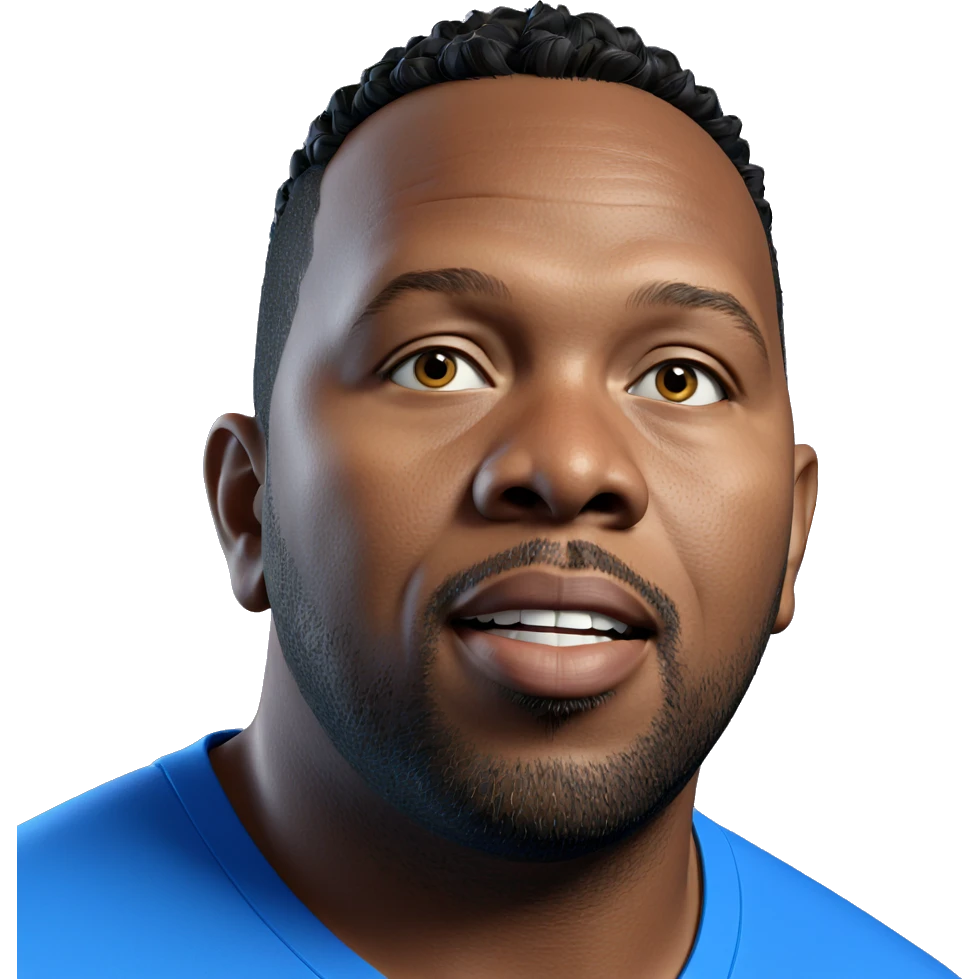 blue shirt portrait of a man emoji