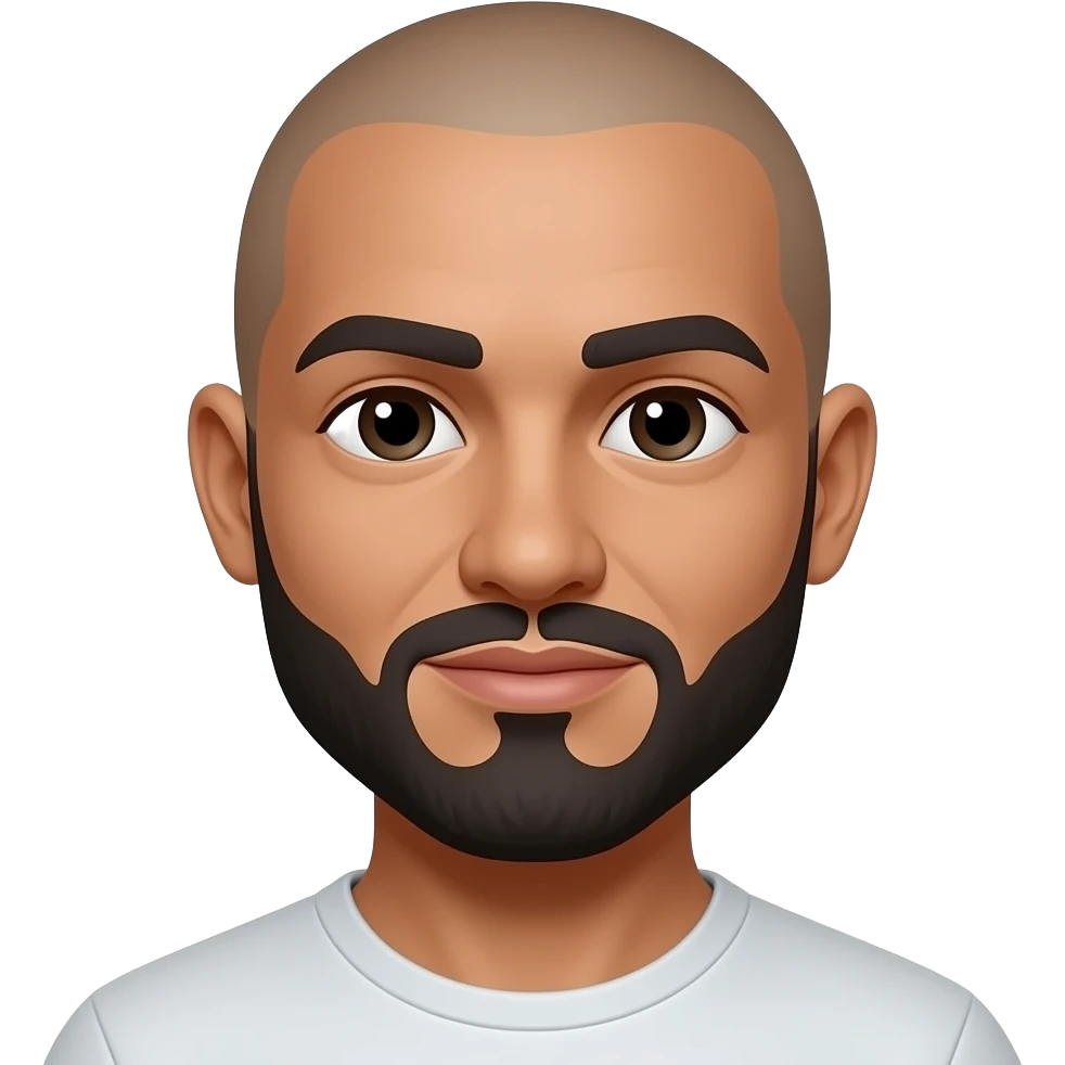 Bald dark skinned hispanic with a go t emoji
