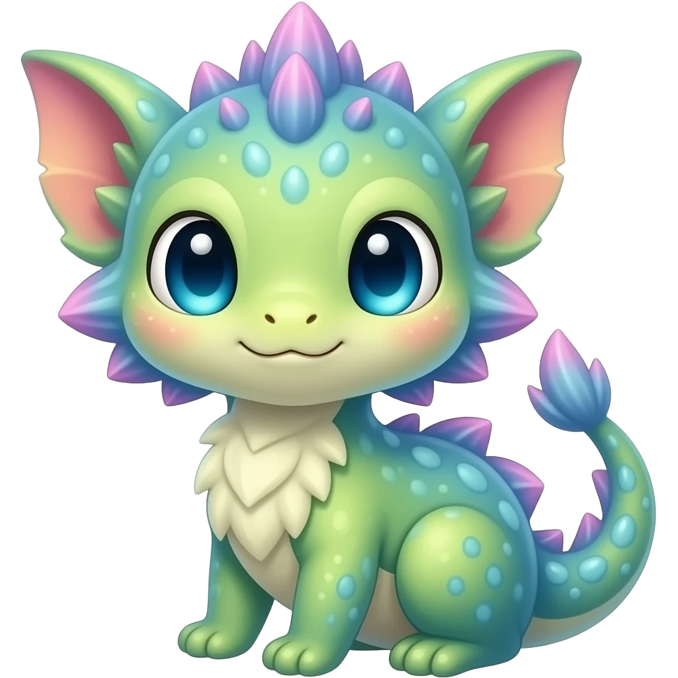 Fantasy cute colorful dainty dainty vernid-Trico-Fionbri-creature emoji