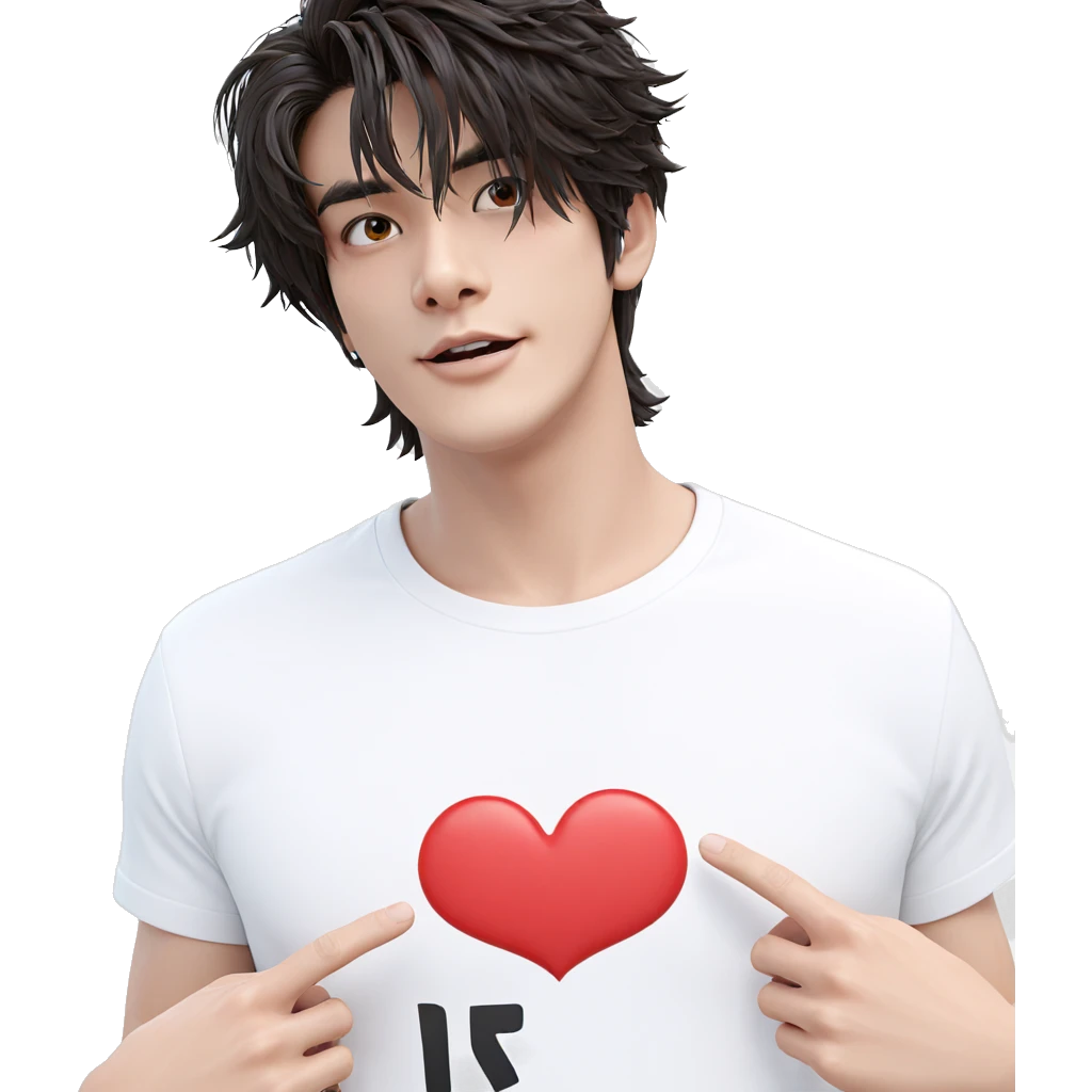 boy in white shirt emoji