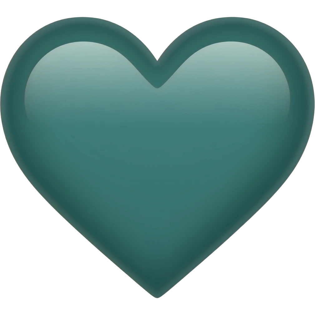 a heart in a BRG #004225 color emoji