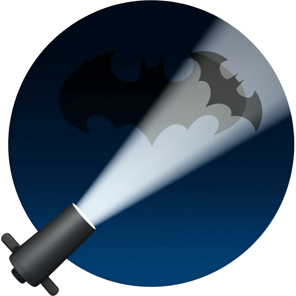 batsignal projecting to night sky emoji
