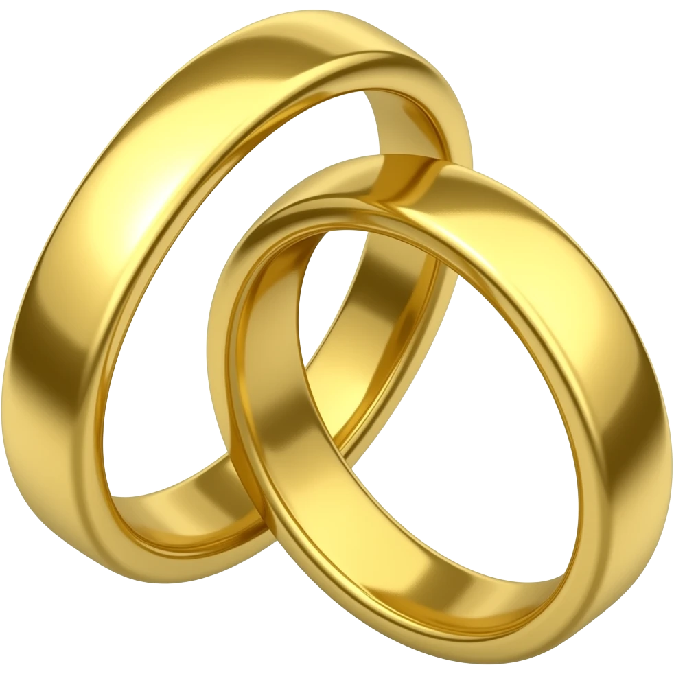 the two rings in yellow gold emoji