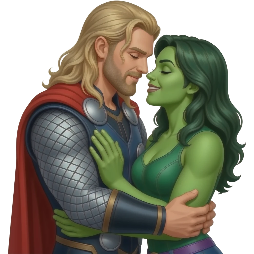 thor e mulher hulk love emoji