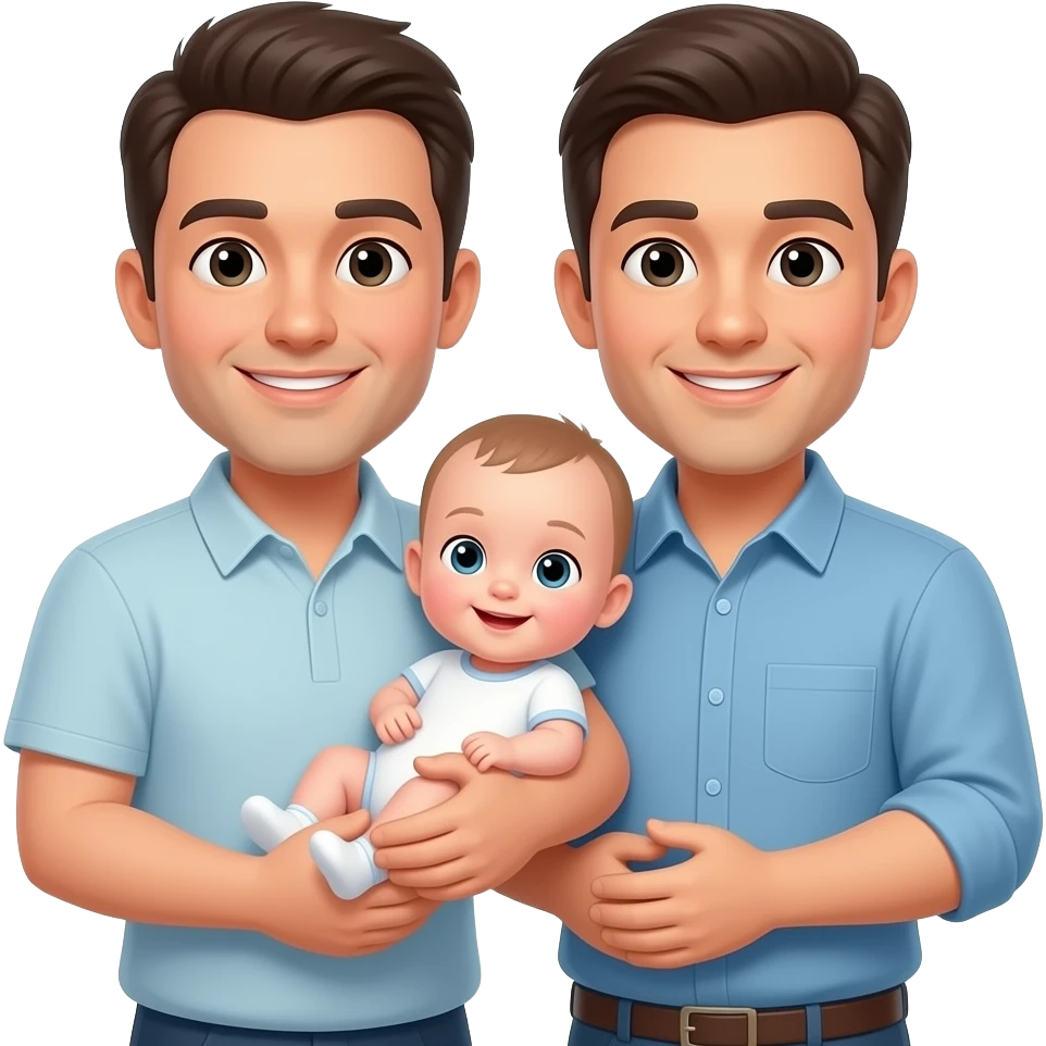 pooptwo men havinga baby emoji