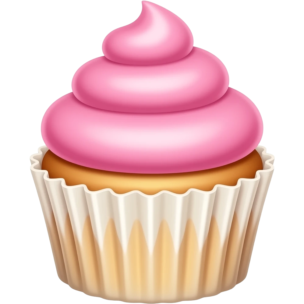 Cupcake with pink icing emoji