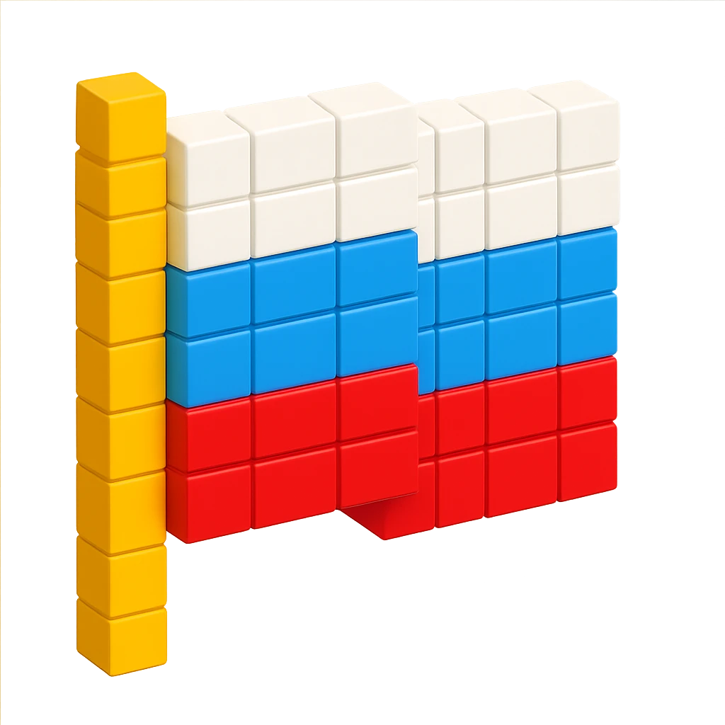 русский флаг, no background emoji