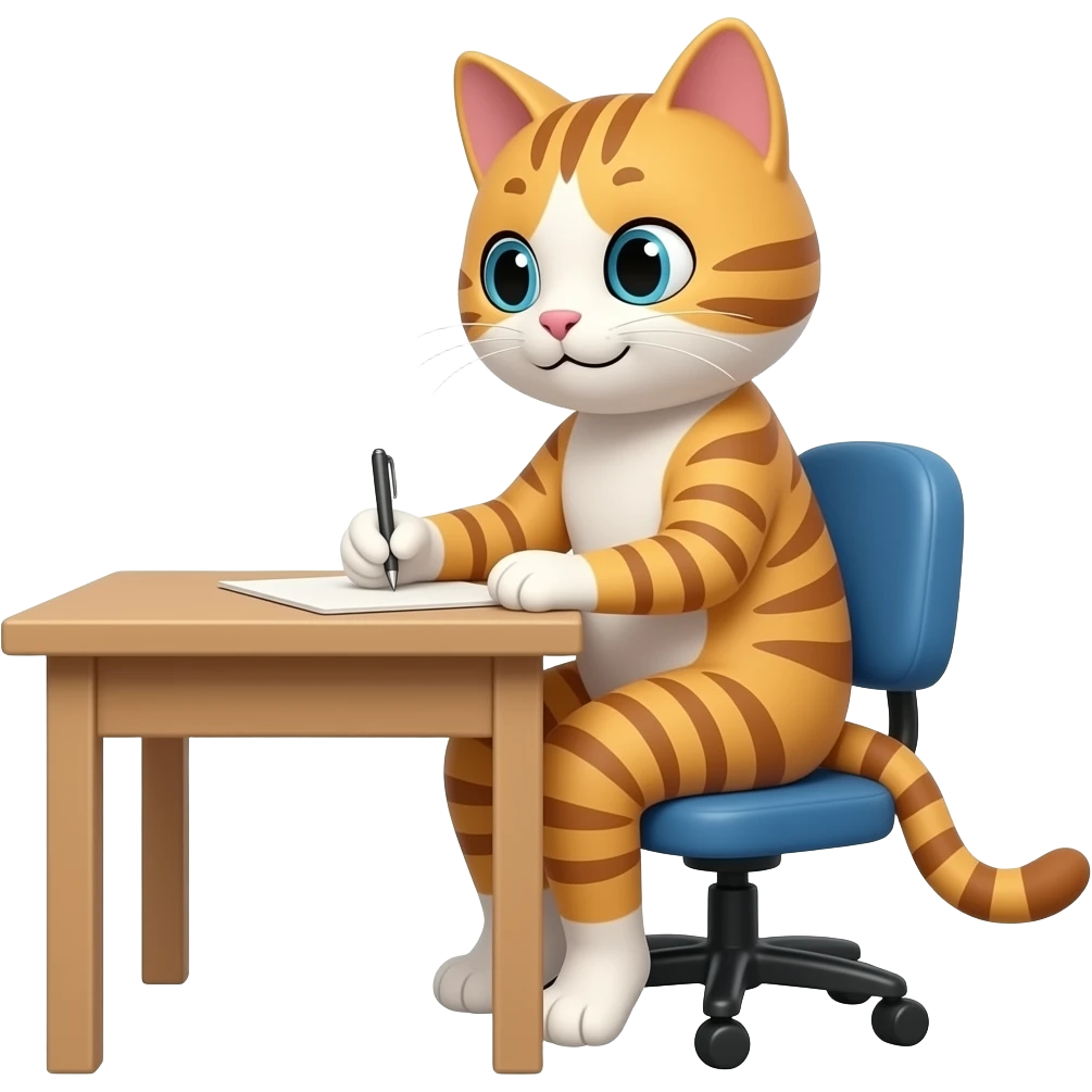 writer cat emoji