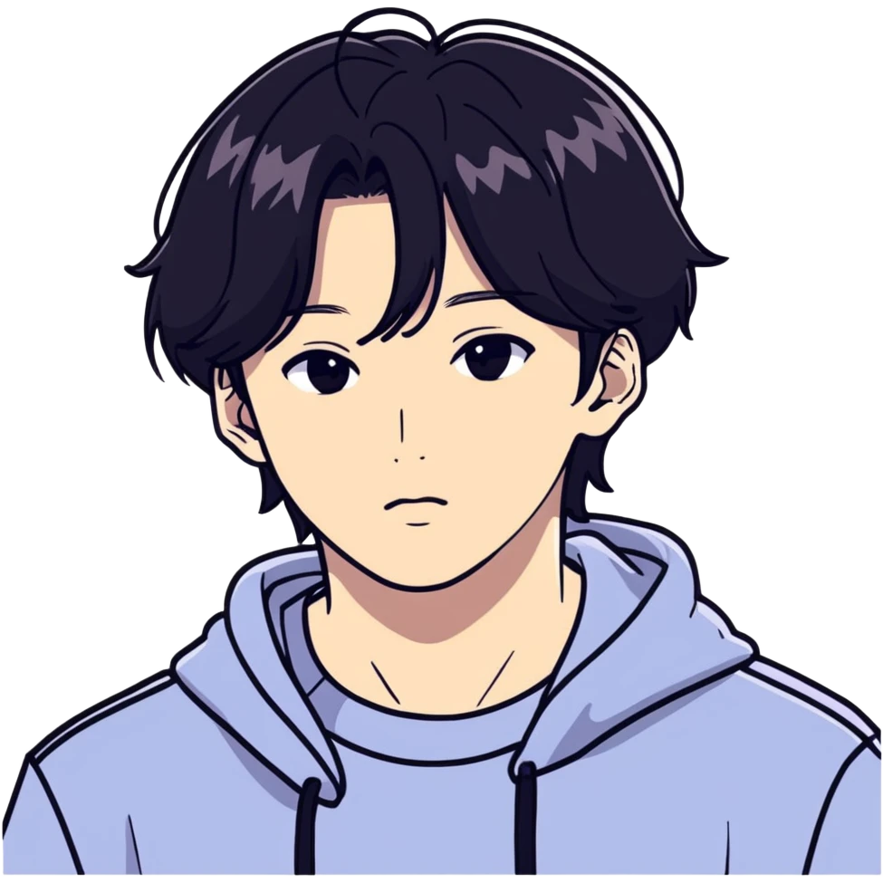 Long black hair Jungkook BTS emoji