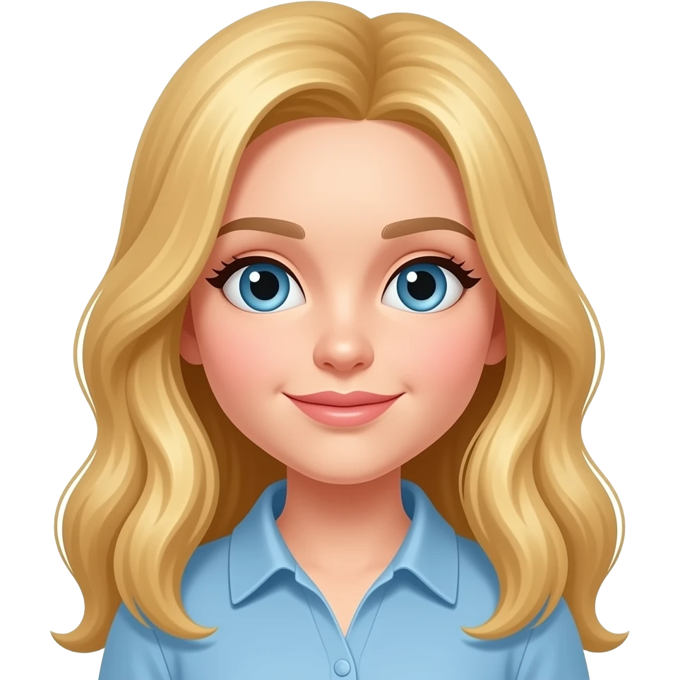 Blonde long haired girl emoji