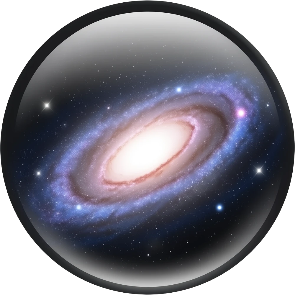 Sparkly black Nebula galaxy crystal orb emoji