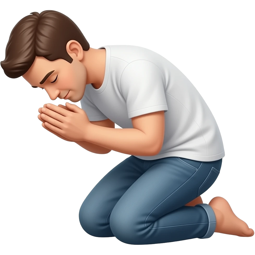 man bowing praying emoji