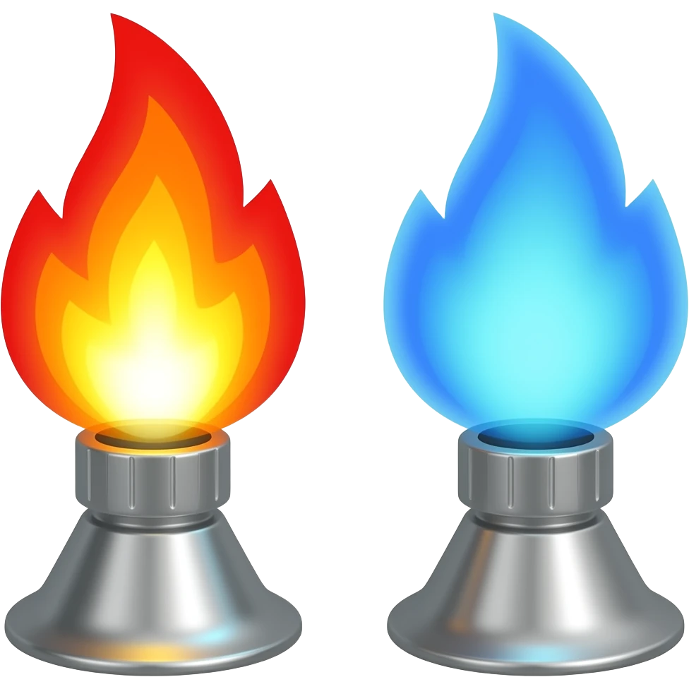 cooktop gas burner and electric burner emoji