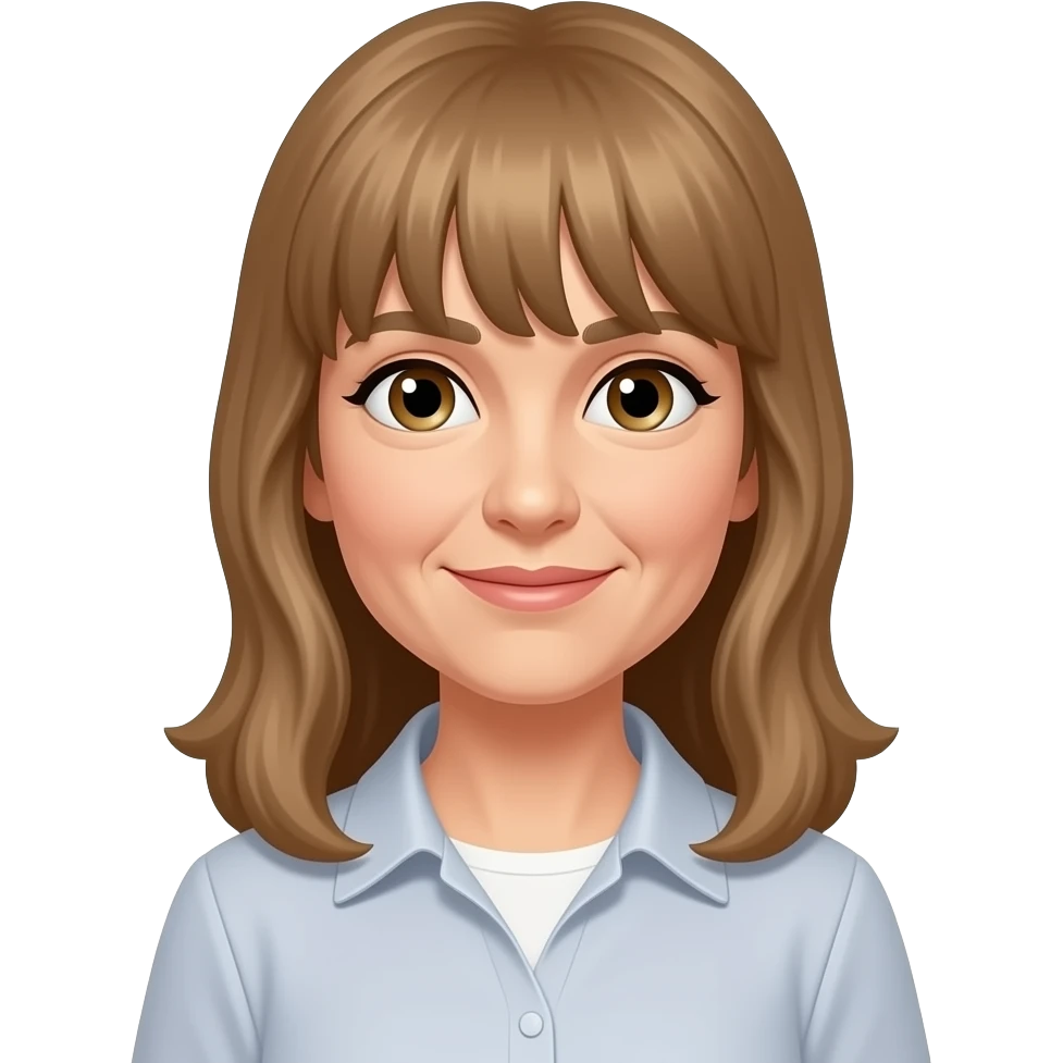 frau um die 50 mit langen haaren und pony emoji