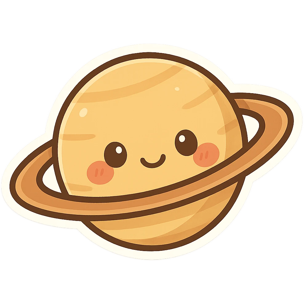 一个可爱的土星 emoji