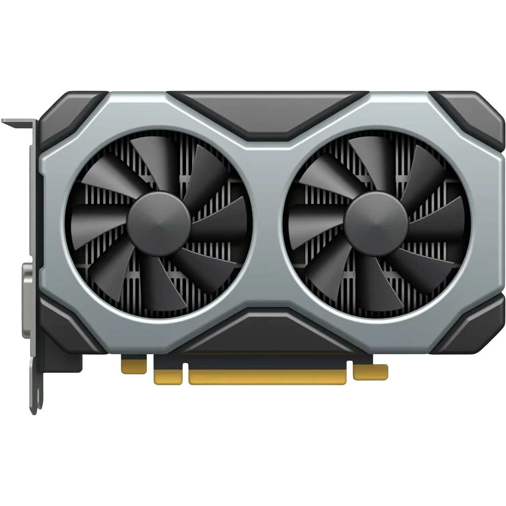 high-end GPU 3d rectangular video card two coolers emoji