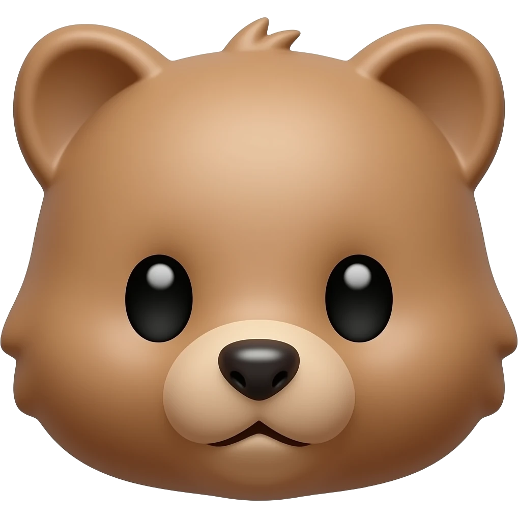 Cute brown aesthetic digital emoji