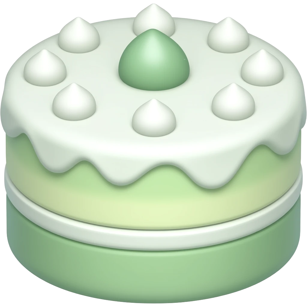 Pastel green cake emoji