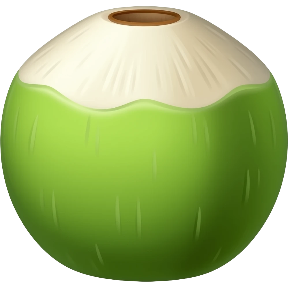 green Whole coconut emoji
