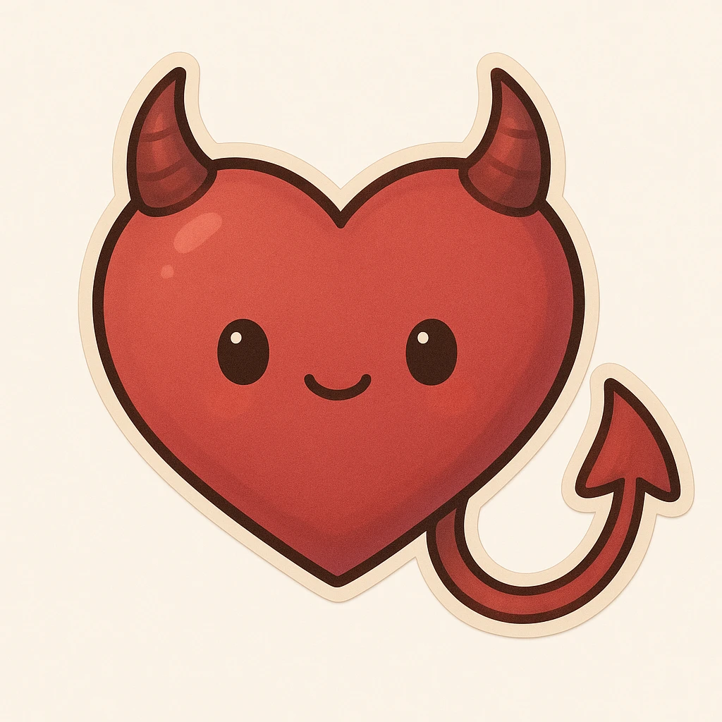 devil heart emoji