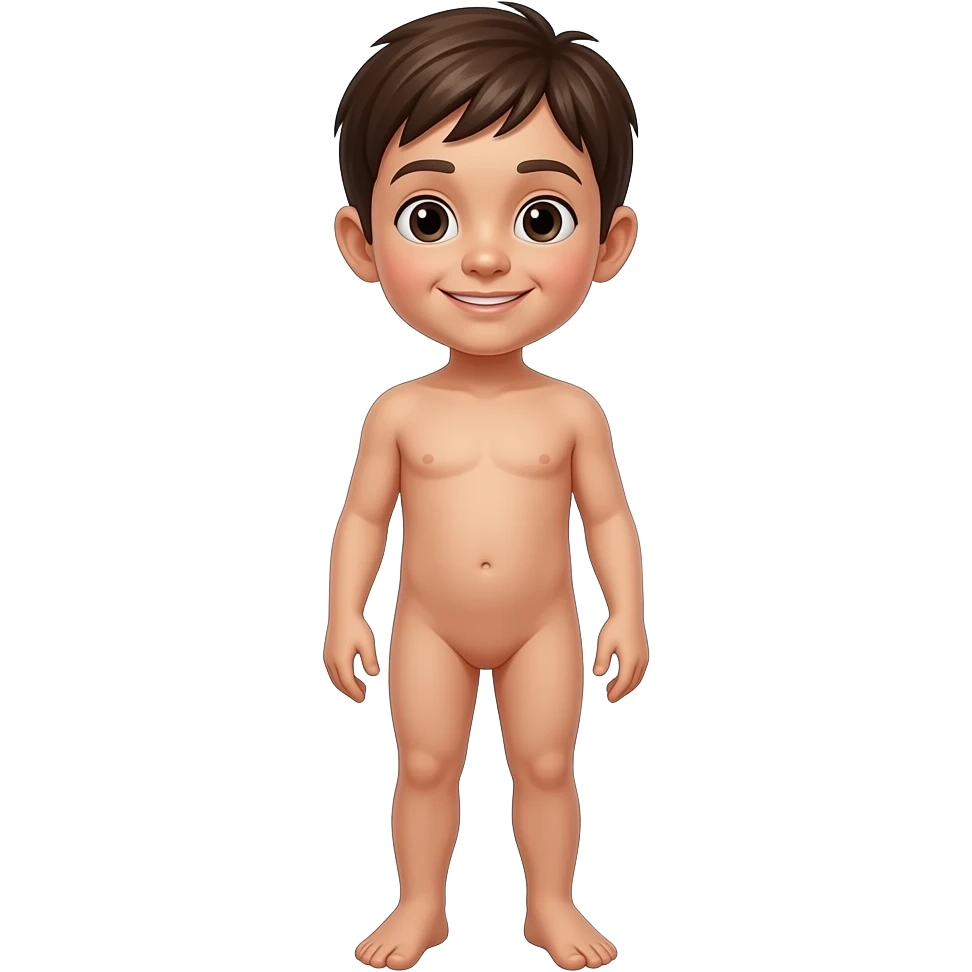 Naked kid full body emoji