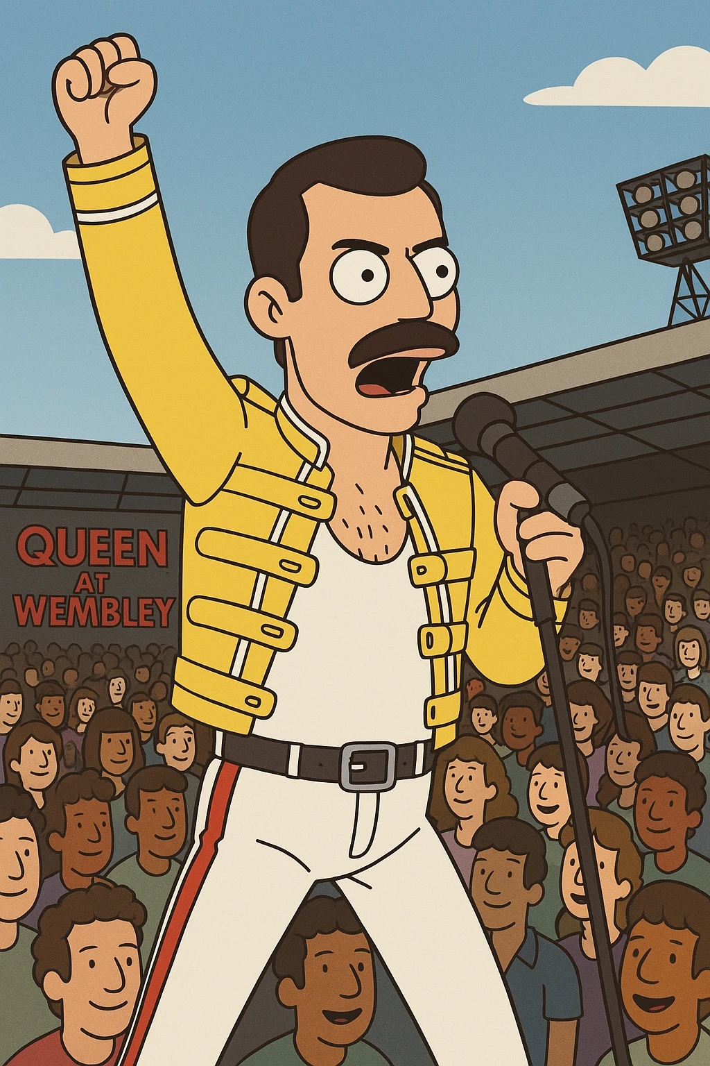 Freddie Mercury people lots of people Queen at Wembley emoji