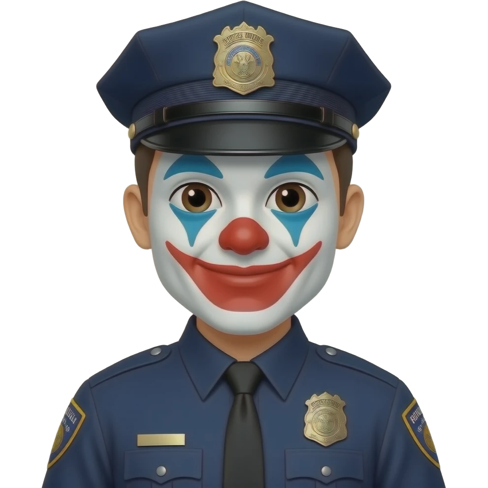 Quiero una polocia con cara de payaso emoji