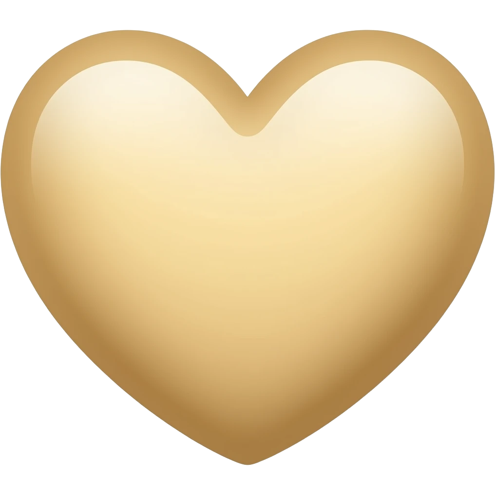 beige heart emoji