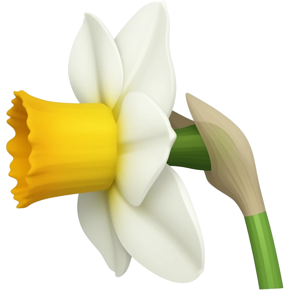 нарисуй нарцисс со стеблем emoji