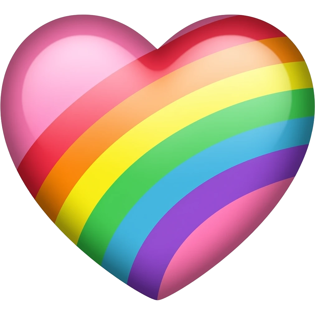 Lisa frank rainbow heart emoji