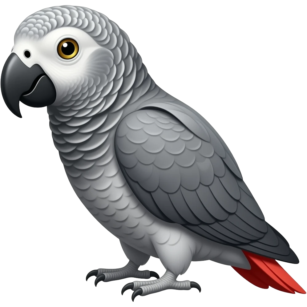 African grey parrot emoji