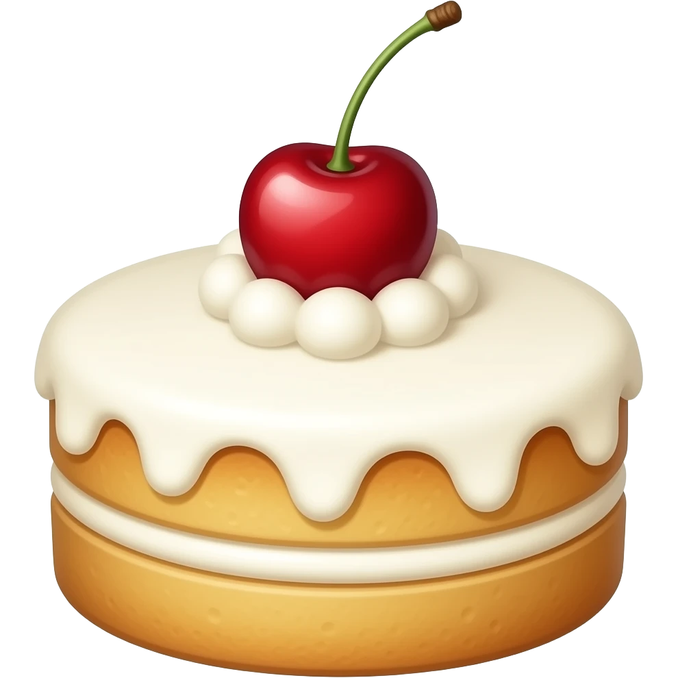 the cherry on the white cake emoji