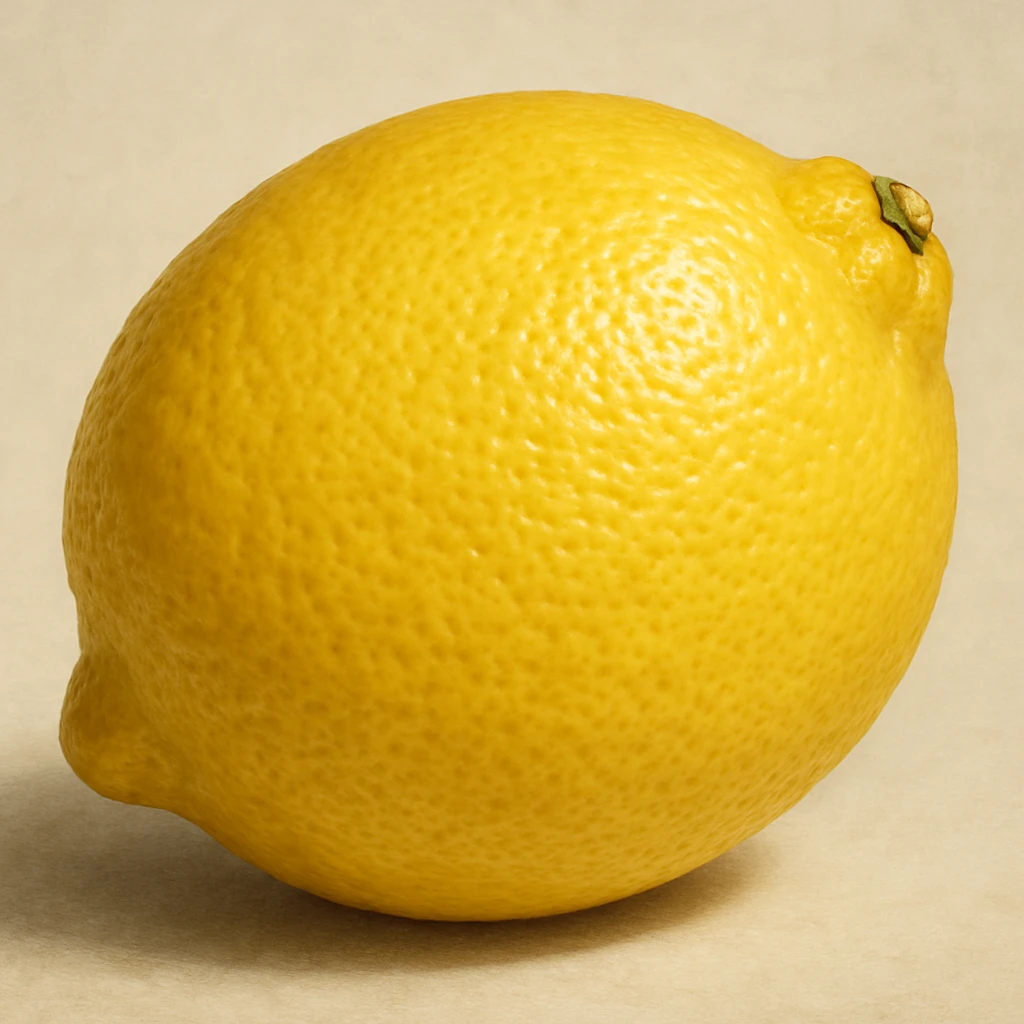 a lemon, realistic style emoji