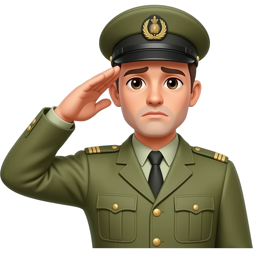 🫡😔😞 somber salute emoji