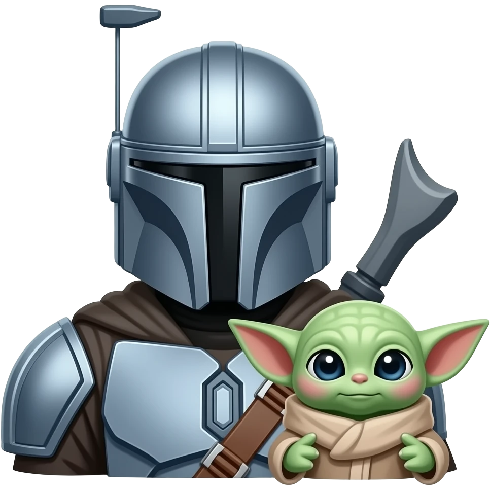 Mandalorian és grogu emoji