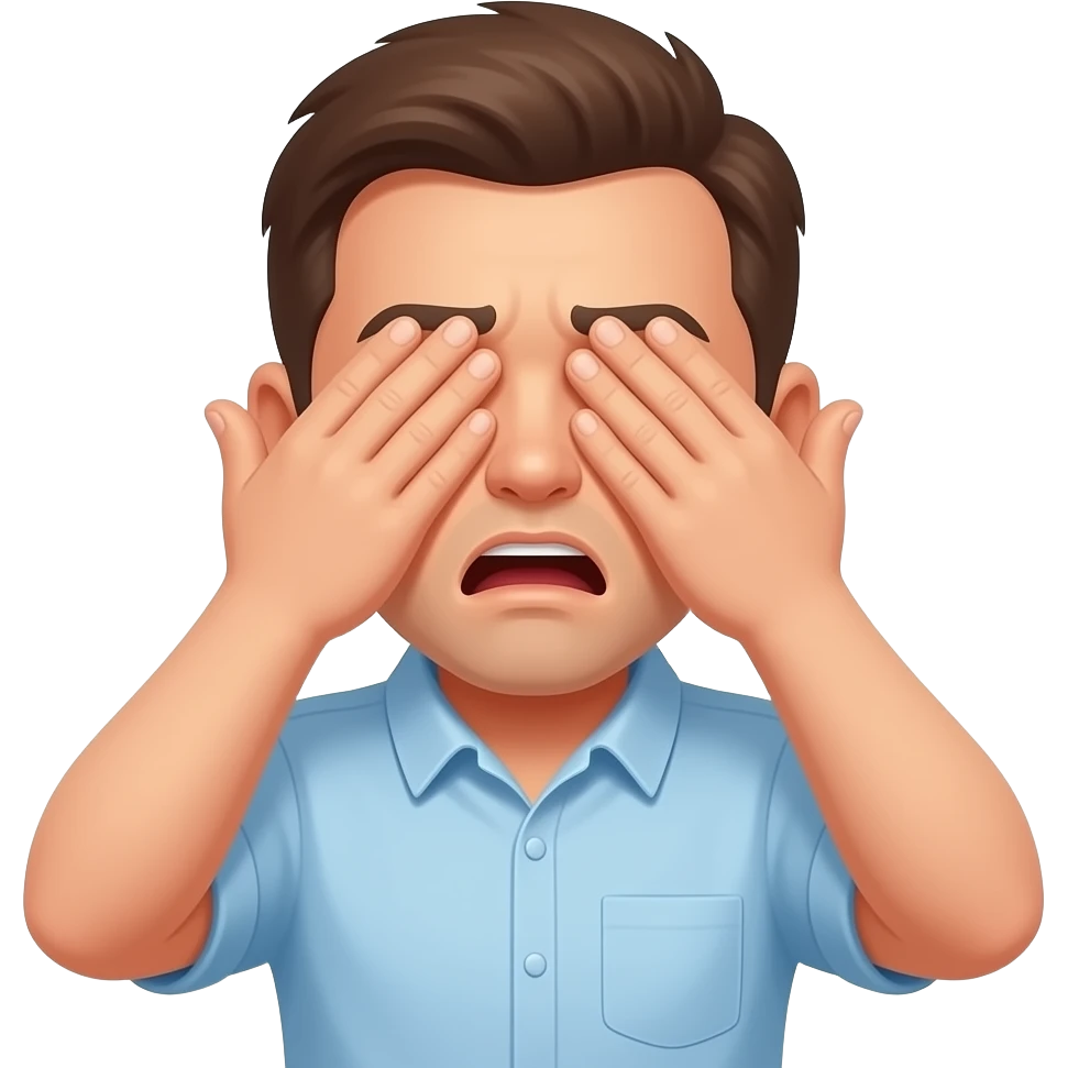 Two hands on the eyes men not women shocked emoji