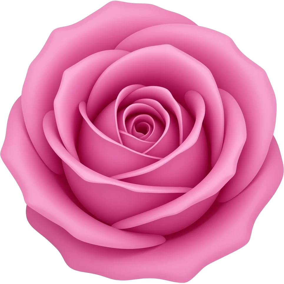 Pink normal rose emoji