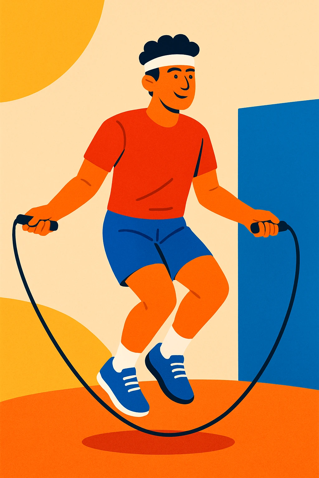man exercising with a jump rope emoji