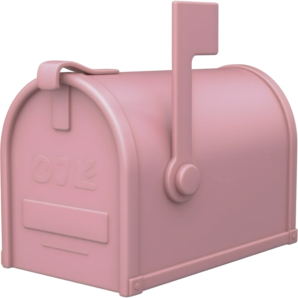 light pale pink mailbox emoji