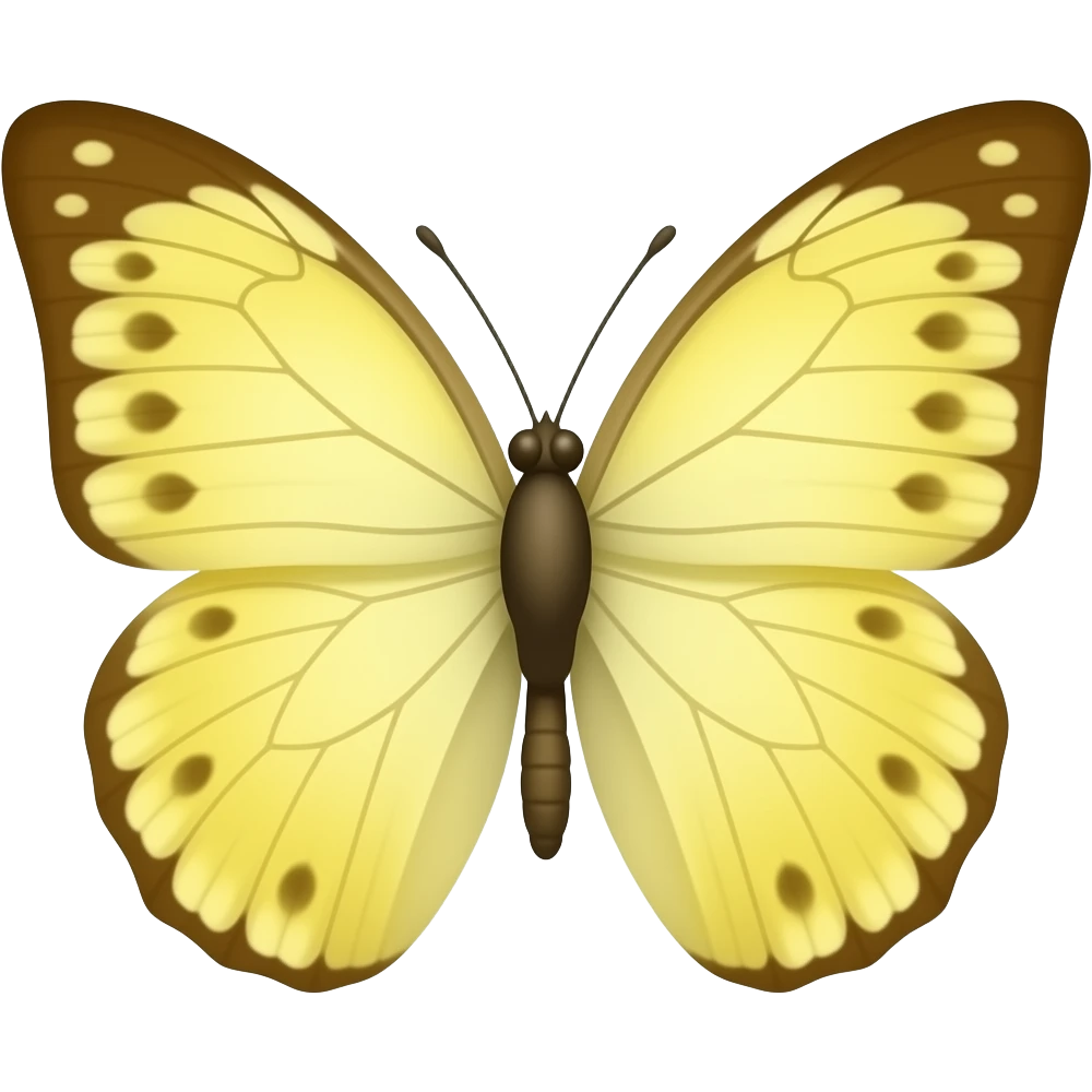 light yellow butterfly emoji