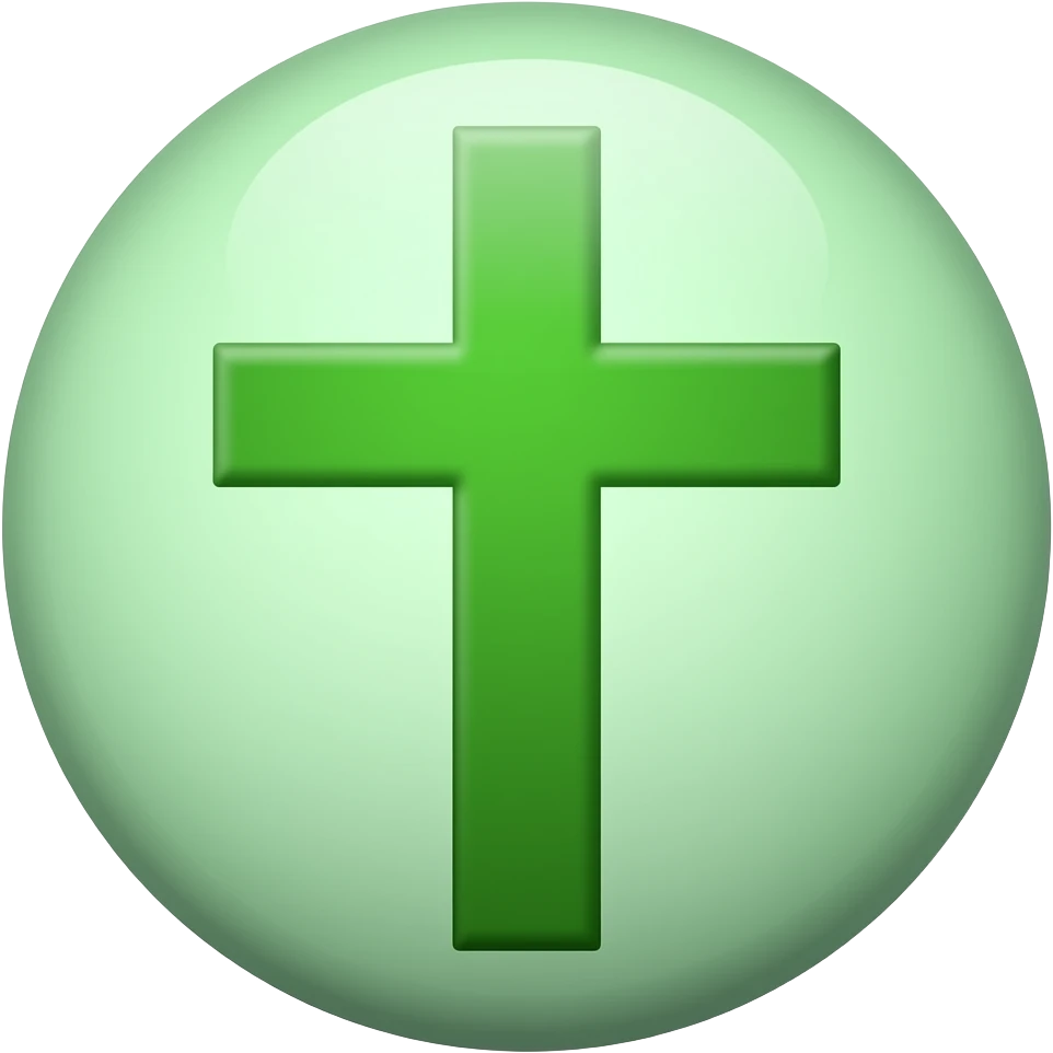 Cruz sagrada verde emoji
