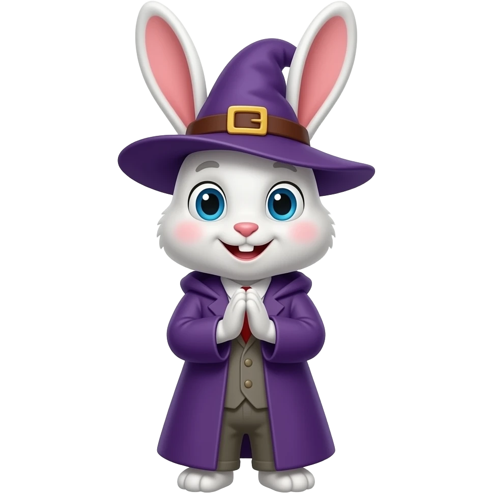 A bunny wizard clapping emoji