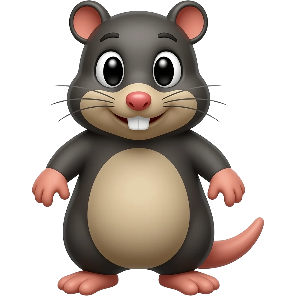 Cartoon 2d mole emoji