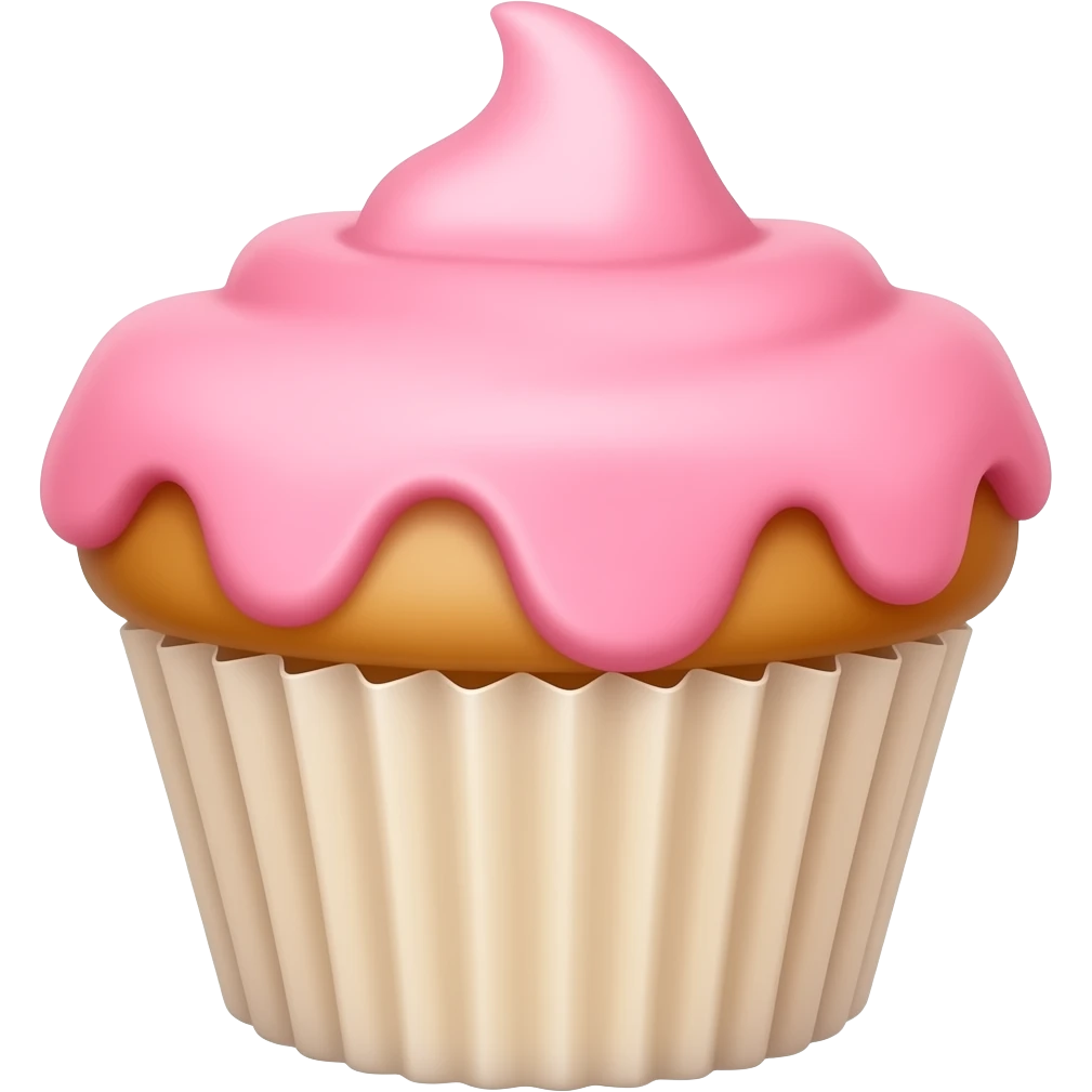 Cupcake with pink icing emoji