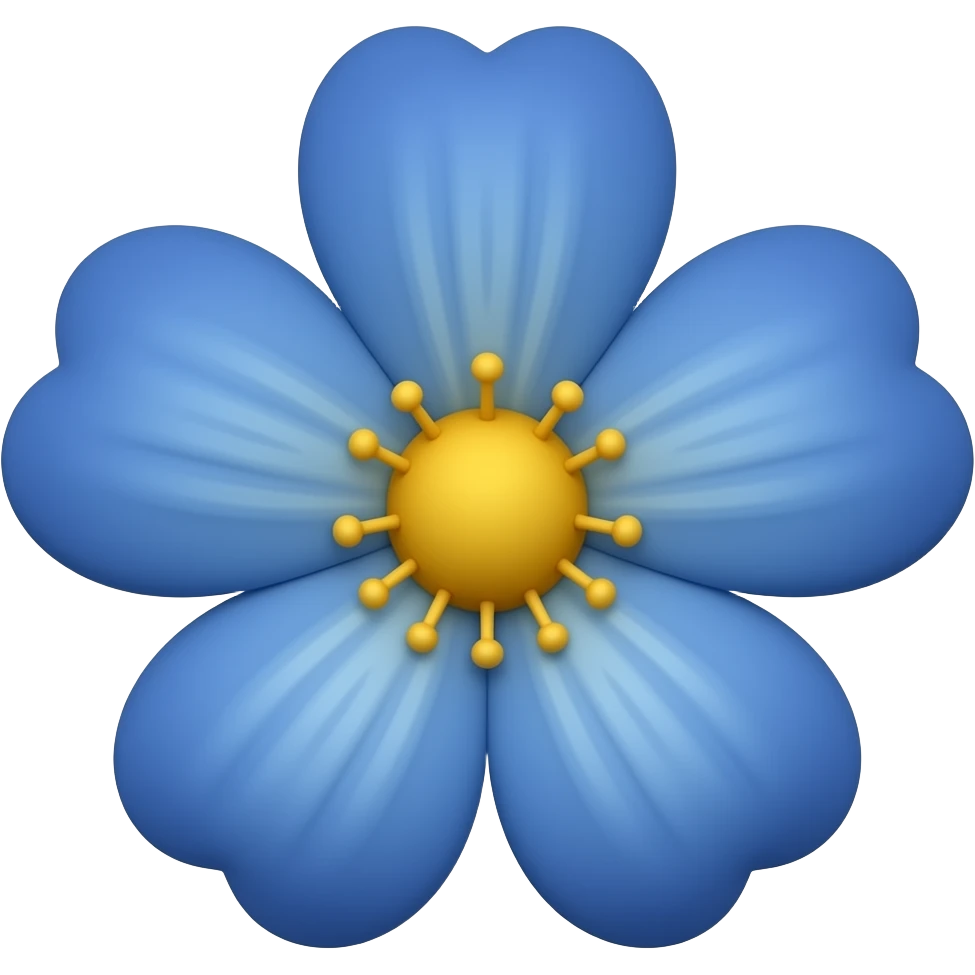 Flor azul emoji