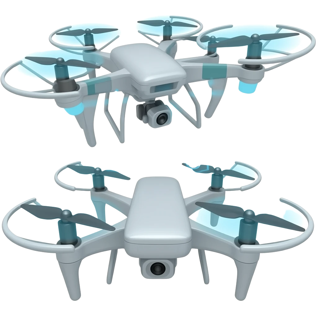 Sending signals between two drones emoji