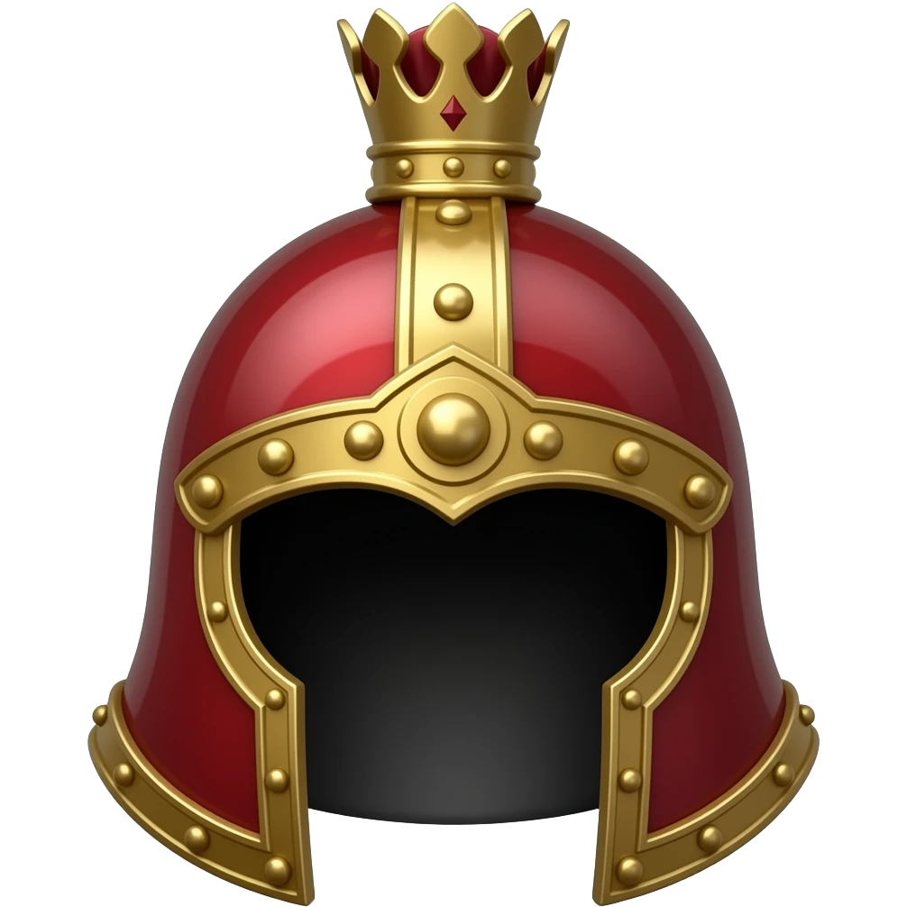 red/dark king helmet emoji