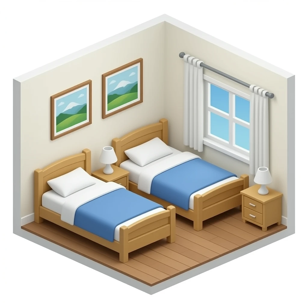 cama 2 plazas casa emoji