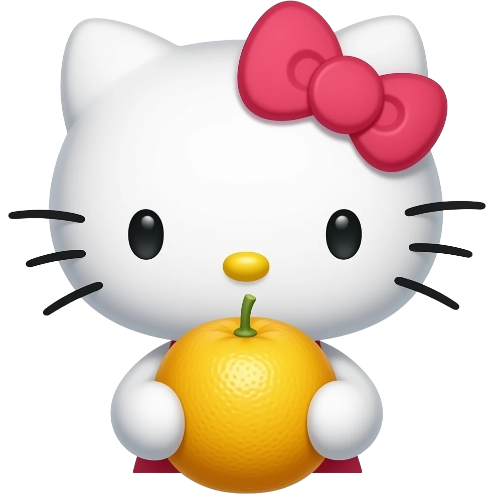 hello kitty ama yapay zekanin ki gibi olsun ama sadece yuzu olsun ve biraz tatli olsun emoji
