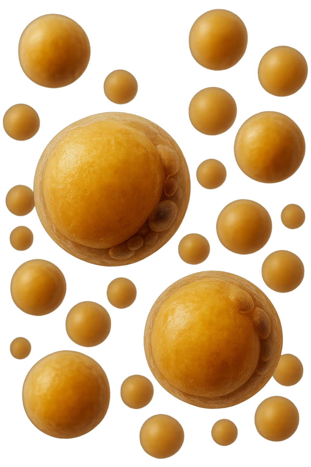adipociti (cellule gialle) anatomiche realistiche fluttuano in aria, iperrealistico 4k emoji